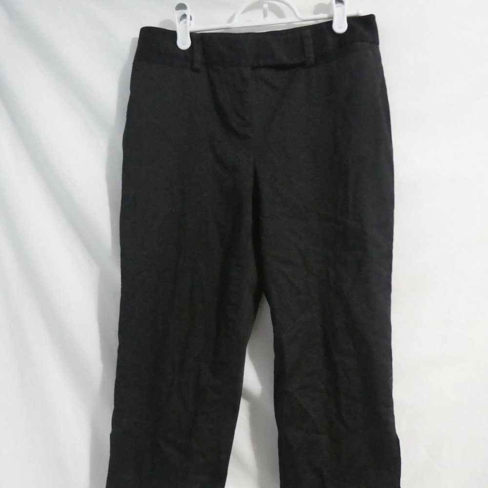 STYLE & CO PETITE Stretch | 6P | Casual Black Pants With Zip Bottom Sides | NWOT